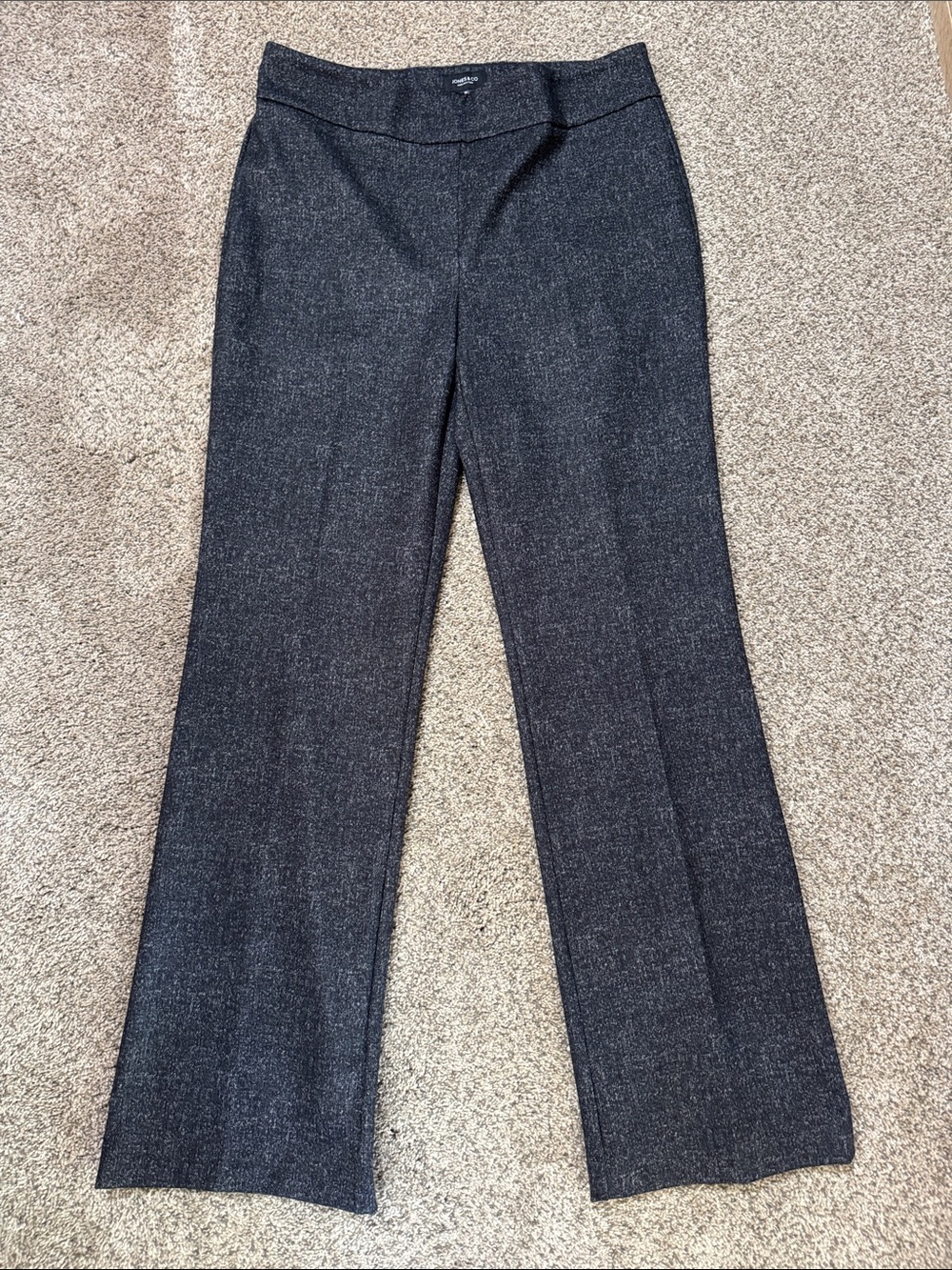 Women's Charcoal Straight-Leg Pull On Dress Pants XL